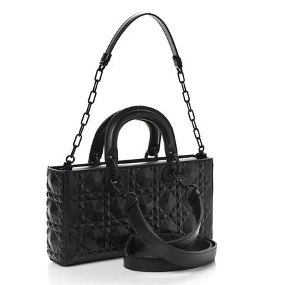 Christian Dior Calfskin Cannage Diamond Medium Lady D-Joy Black 3 of 8