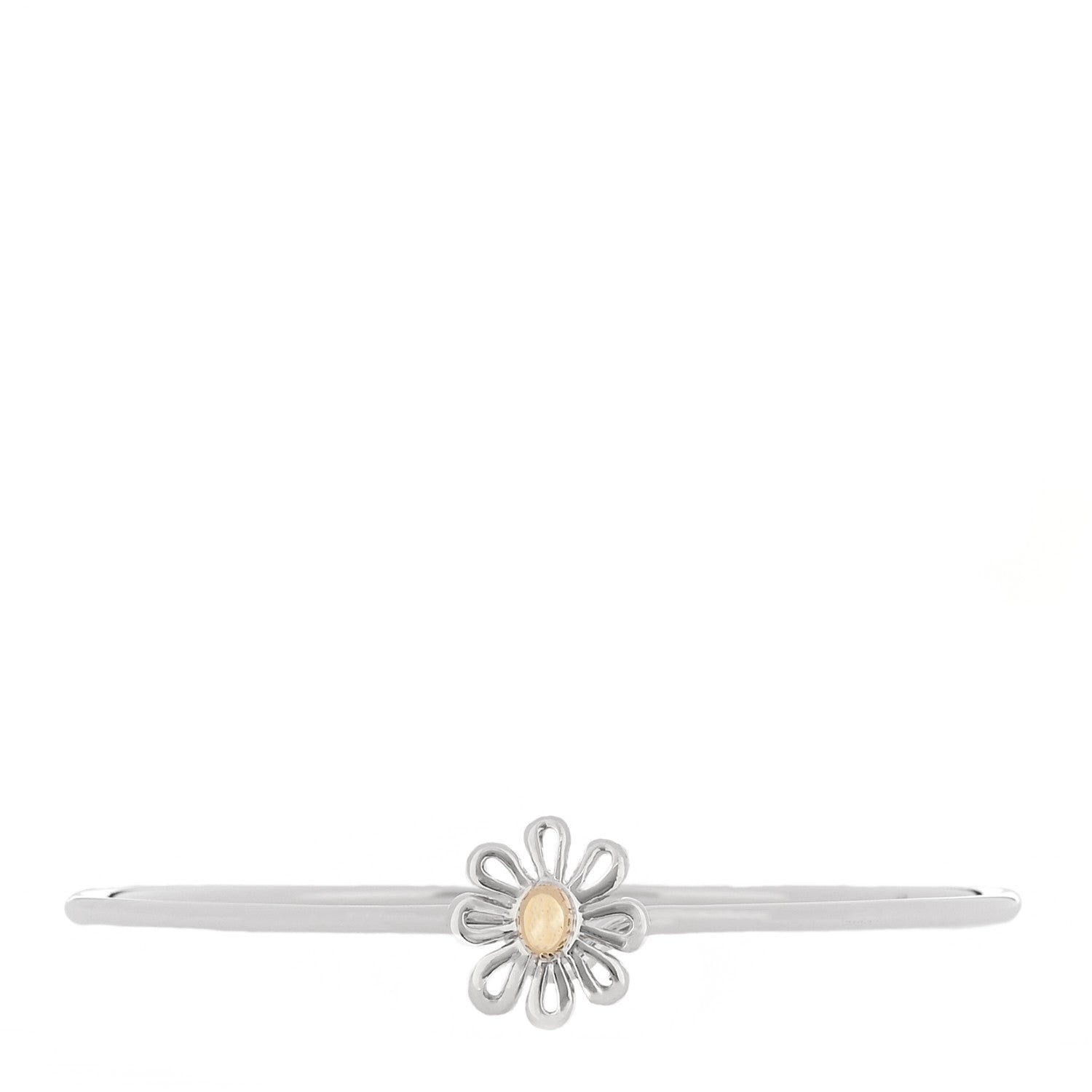 Tiffany Sterling Silver 18K Yellow Gold Paloma Picasso Daisy Bangle Bracelet 1 of 3