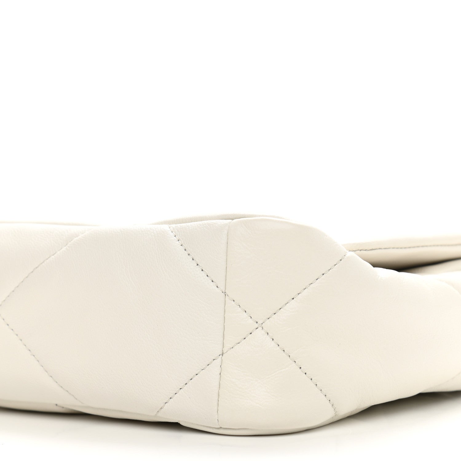 Chanel Goatskin Quilted Medium Chanel 19 Flap White 8 of 9