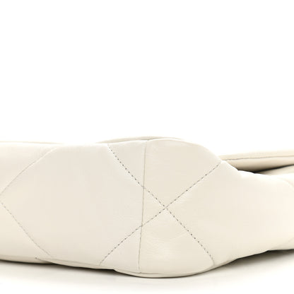 Chanel Goatskin Quilted Medium Chanel 19 Flap White 8 of 9