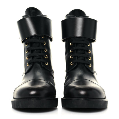 Louis Vuitton Calfskin Wonderland Ranger Boots 38.5 Black 2 of 8
