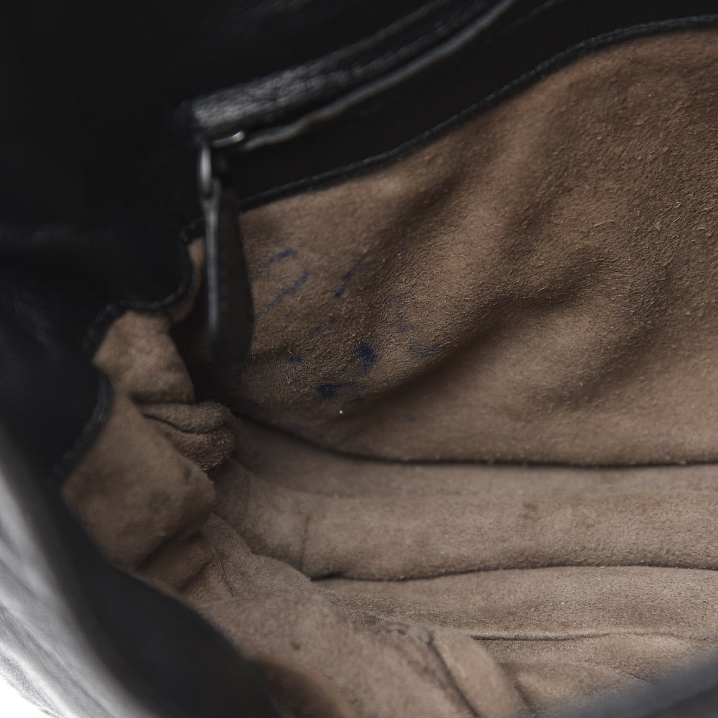 Patent Goatskin Intrecciato Shoulder Bag Black