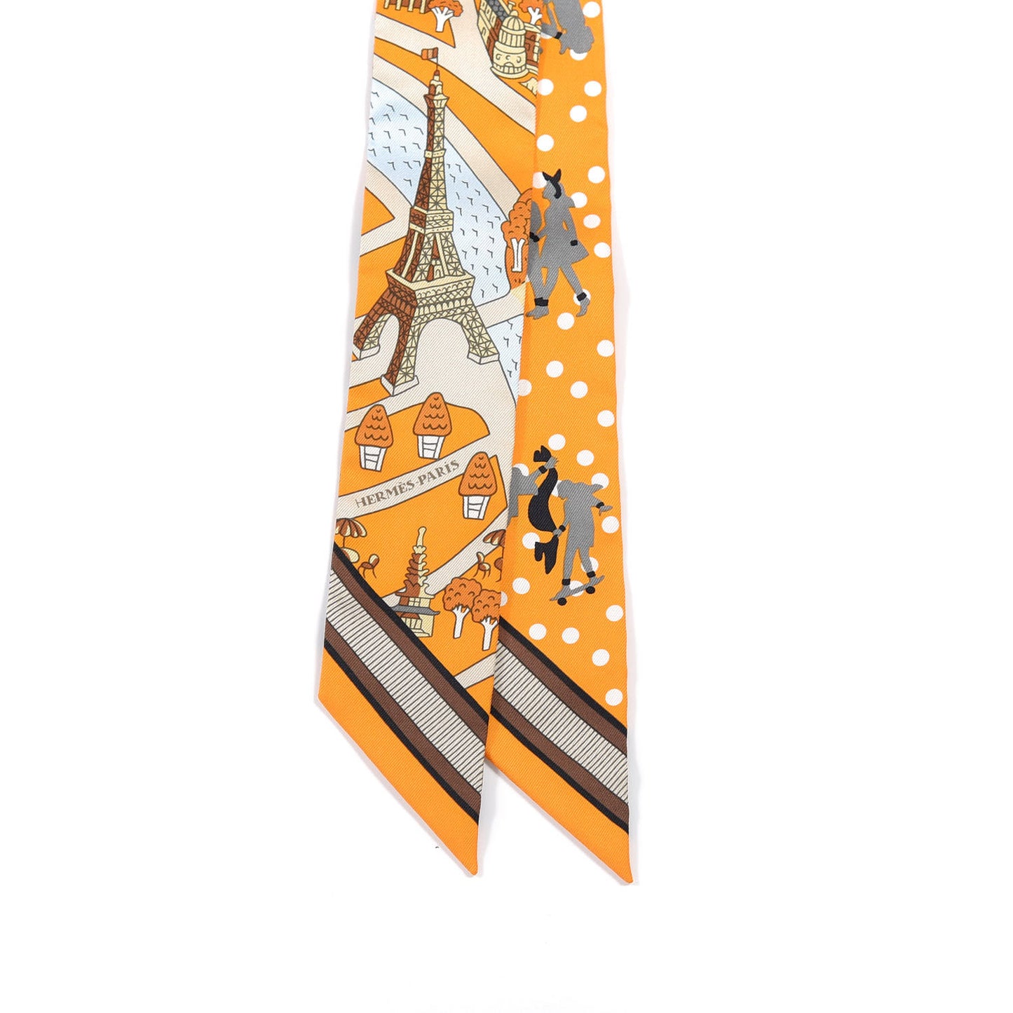 Silk Les Nouveaux Amoureux de Paris Twilly Orange Ciel Beige