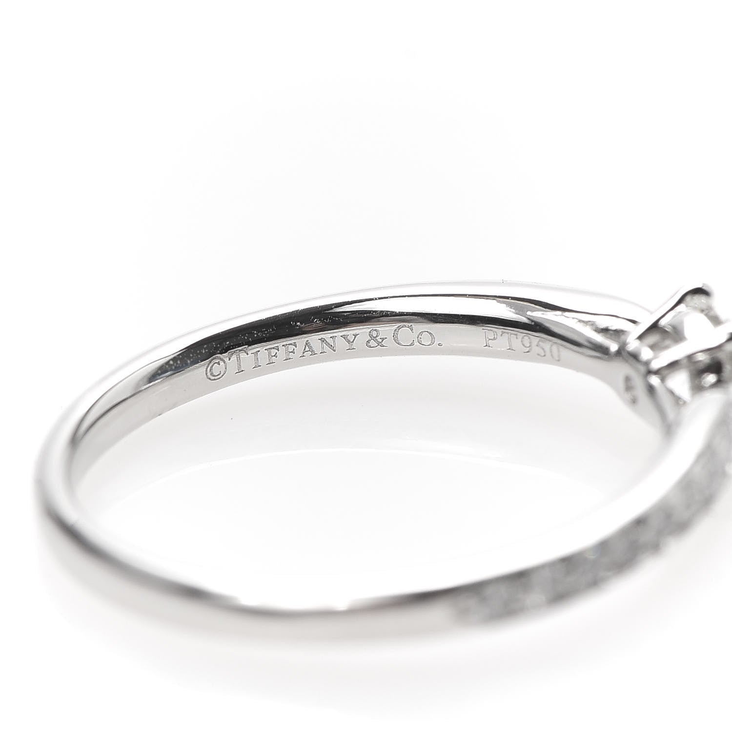 Tiffany Platinum Diamond .24ct Round Brilliant Harmony Engagement Ring 52 6 5 of 7