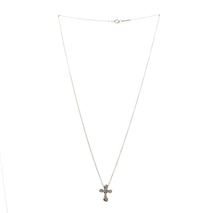 Tiffany 18K Yellow Gold Diamond Elsa Peretti Cross Pendant Necklace 3 of 10