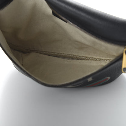 Gucci Grained Calfskin Logo Belt Bag Black 5 of 10