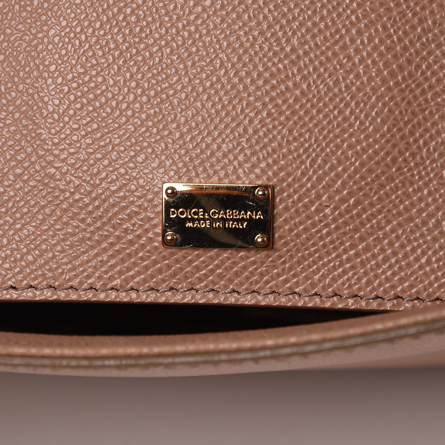 Dolce & Gabbana Dauphine Calfskin Medium Miss Sicily Satchel Tortora Sand 6 of 13