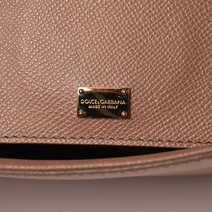 Dolce & Gabbana Dauphine Calfskin Medium Miss Sicily Satchel Tortora Sand 6 of 13
