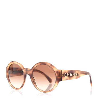 Chanel Acetate Polarized Round Sunglasses 5410 Light Tortoise 1 of 8