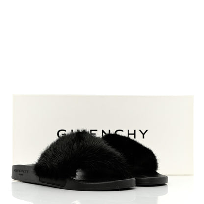 Givenchy Mink Rubber Slide Sandals 39 Black 10 of 10