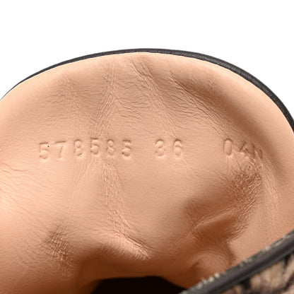 Gucci Covered Wool GG Monogram Womens Lace Up Combat Ankle Boots 36 Beige Ebony Cocoa 7 of 9