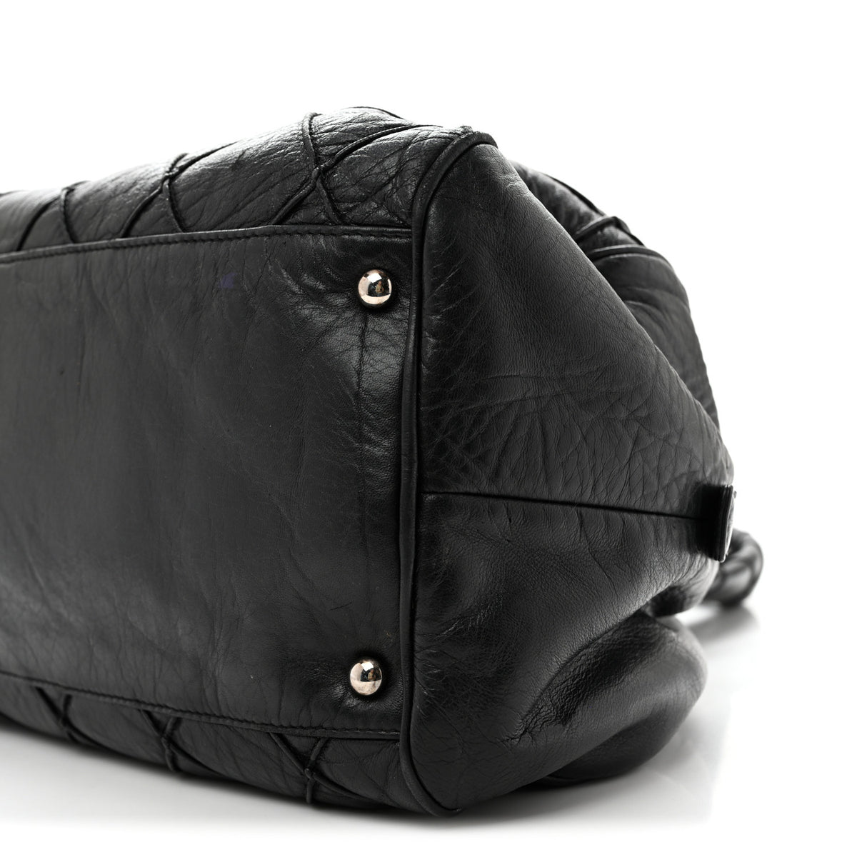 Chanel Lambskin Quilted Large Bowler Black 10 of 13