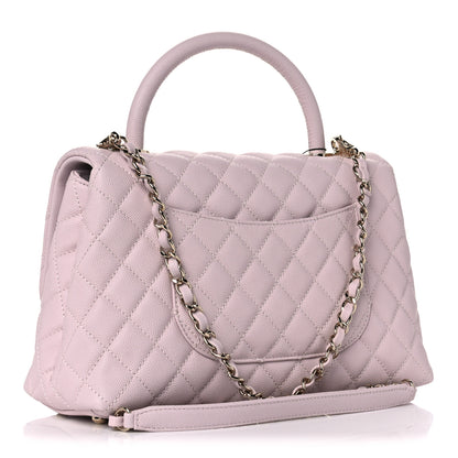 Chanel Caviar Quilted Small Coco Handle Flap Lilas Lilac 3 of 10