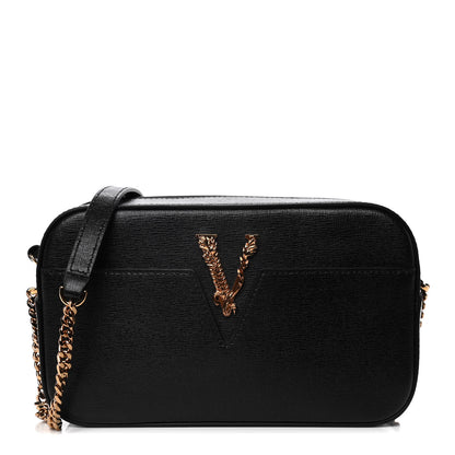 Versace Saffiano Virtus Crossbody Black 1 of 10