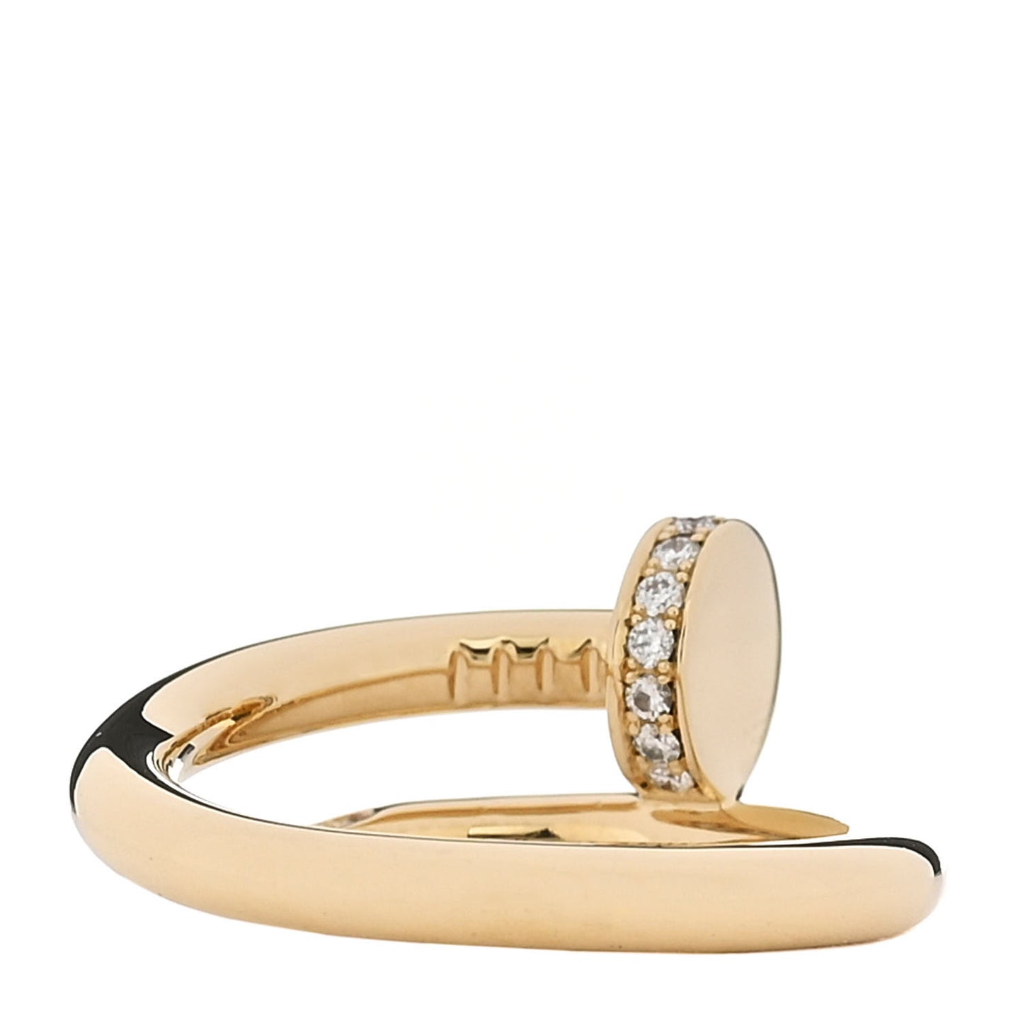 18K Yellow Gold Diamond Juste Un Clou Ring 53 6.5