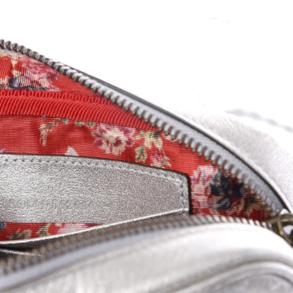 Gucci Laminated Nappa Web Trapuntata Mini GG Shoulder Bag Argento 6 of 10