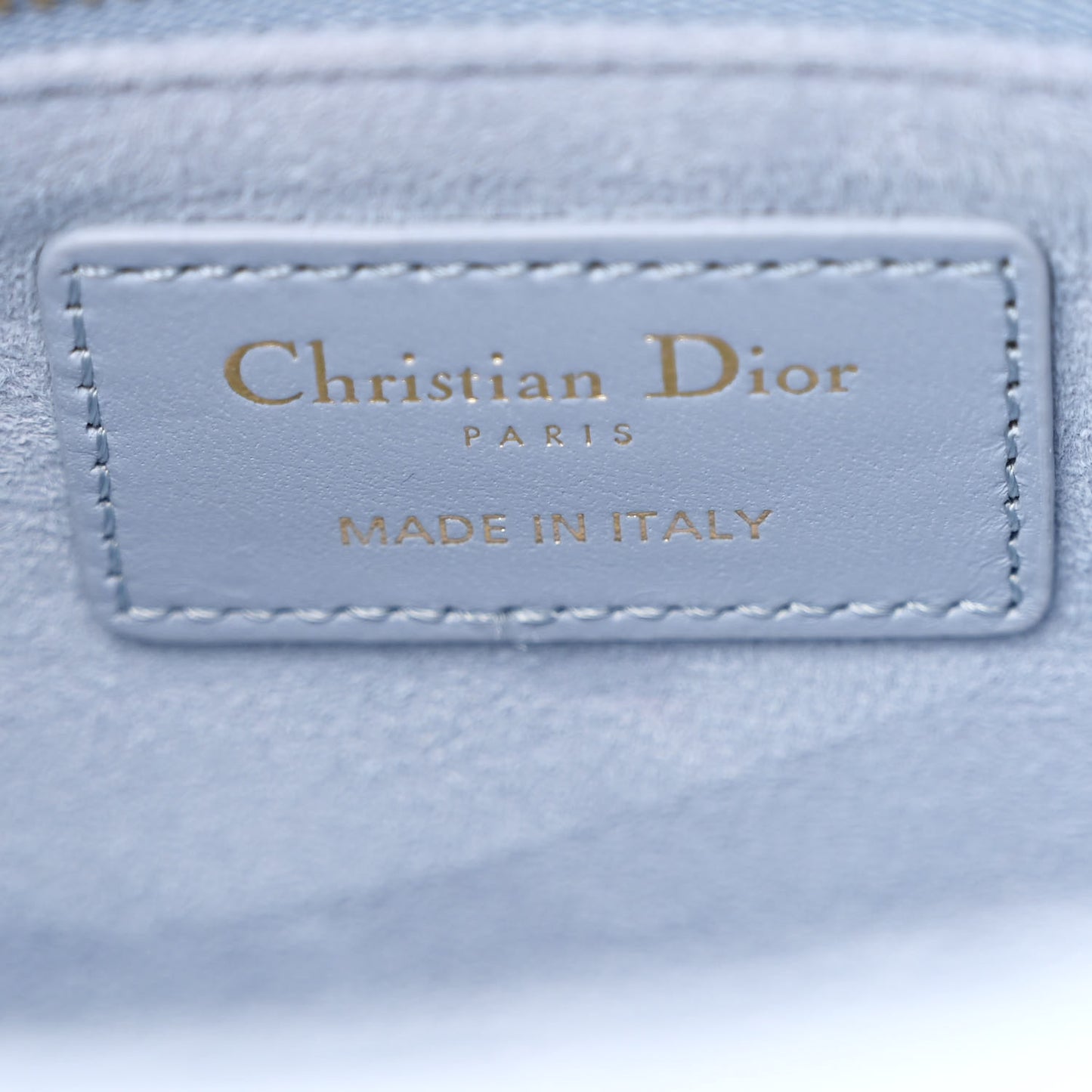 Lambskin Cannage Small Lady Dior Light Blue
