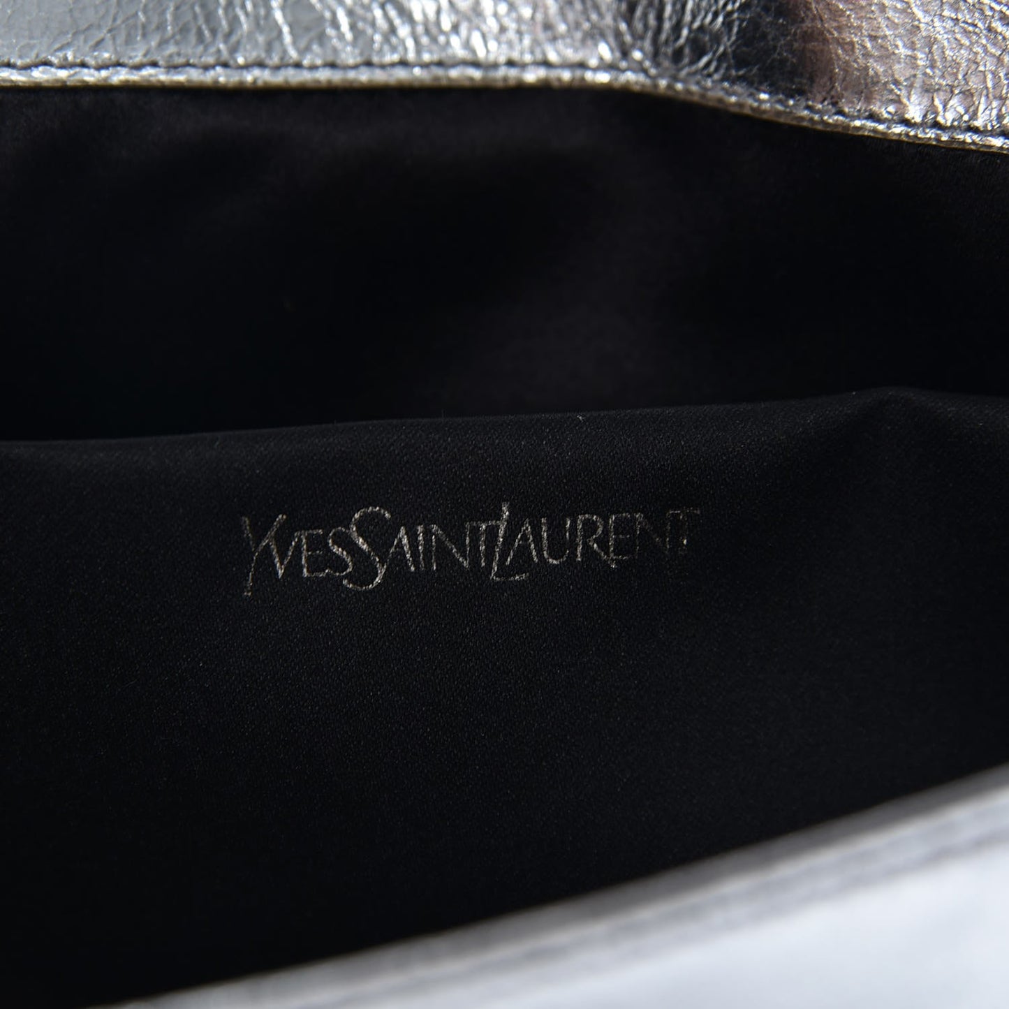 Metallic Calfskin Monogram Large Belle De Jour Clutch Silver