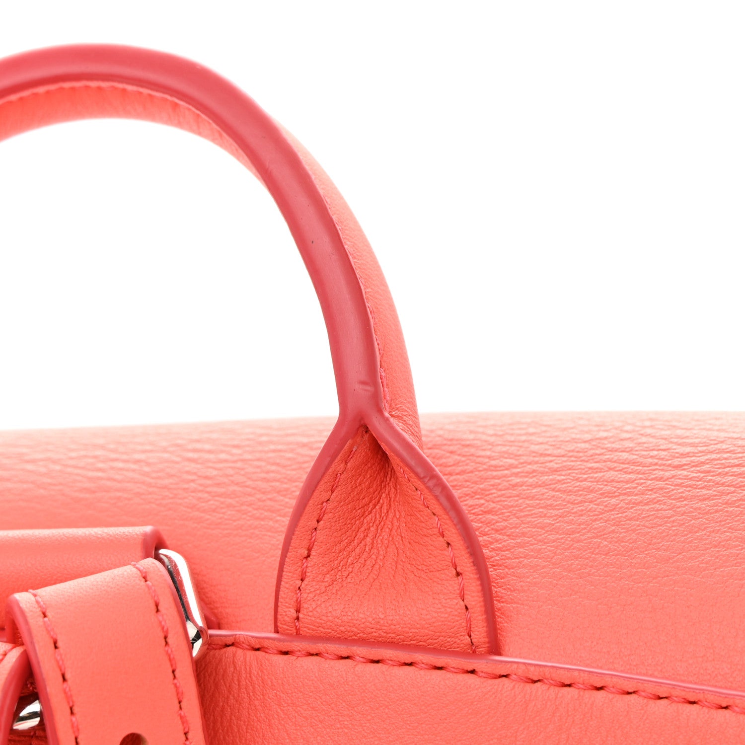 MCM Calfskin Ottomar Monogram Essential Small Backpack Hot Coral 16 of 19