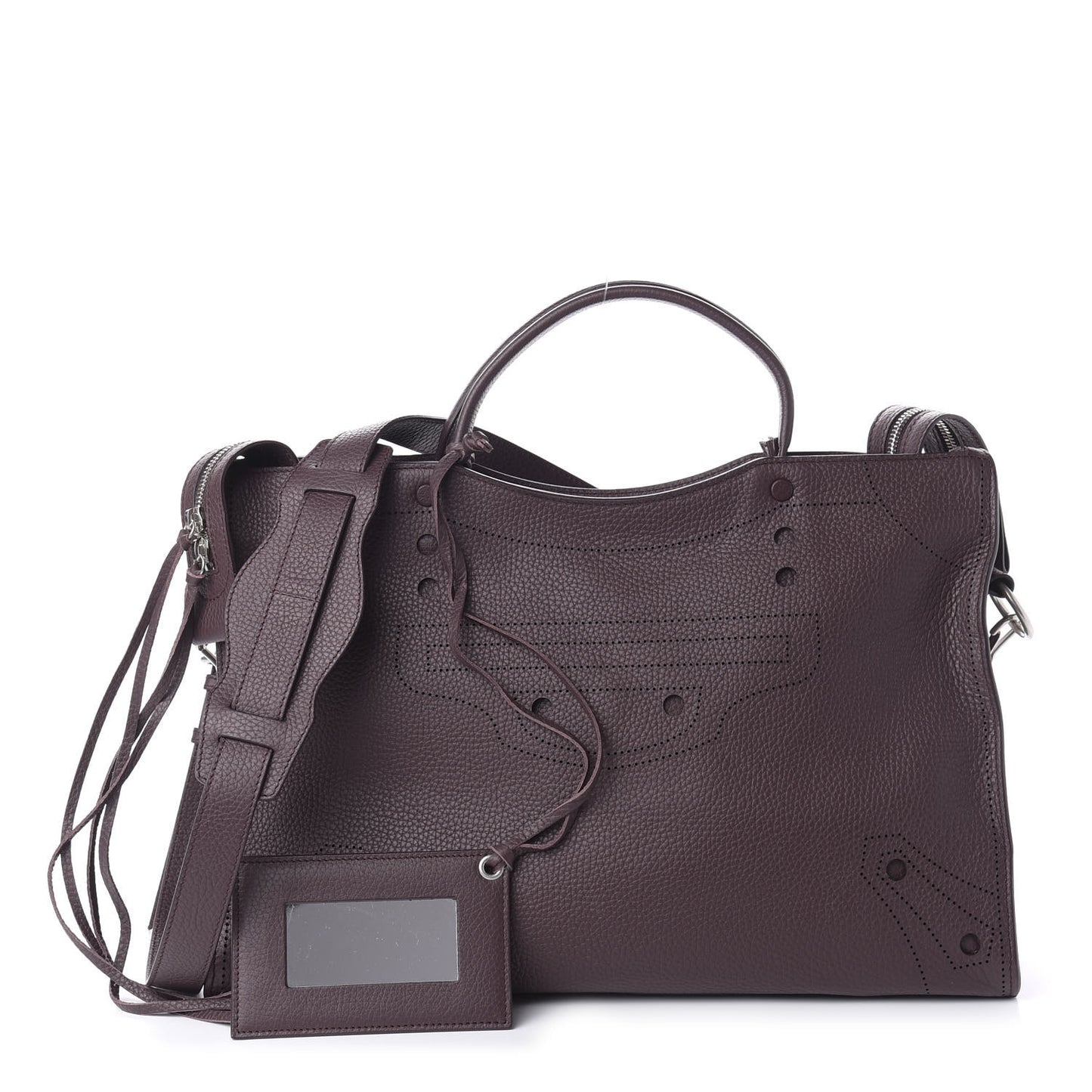 Veau Grana Perforated Blackout Hardware City Rouge Acajou