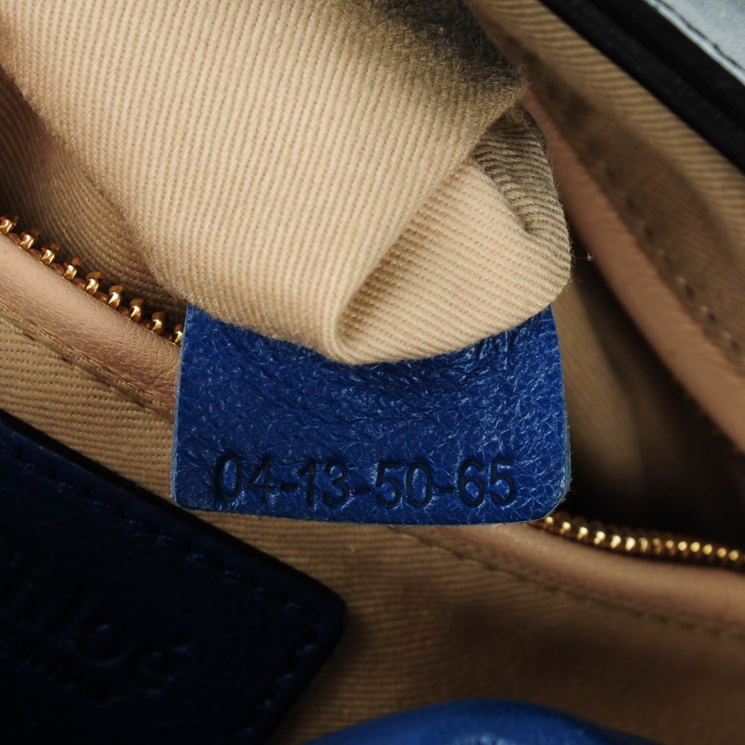 Chloe Calfskin Medium Military Paraty Royal Navy 8 of 8