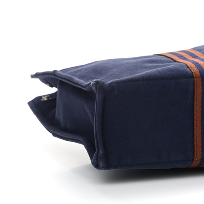 Hermes Canvas Fourre Tout MM Navy Brown 10 of 13