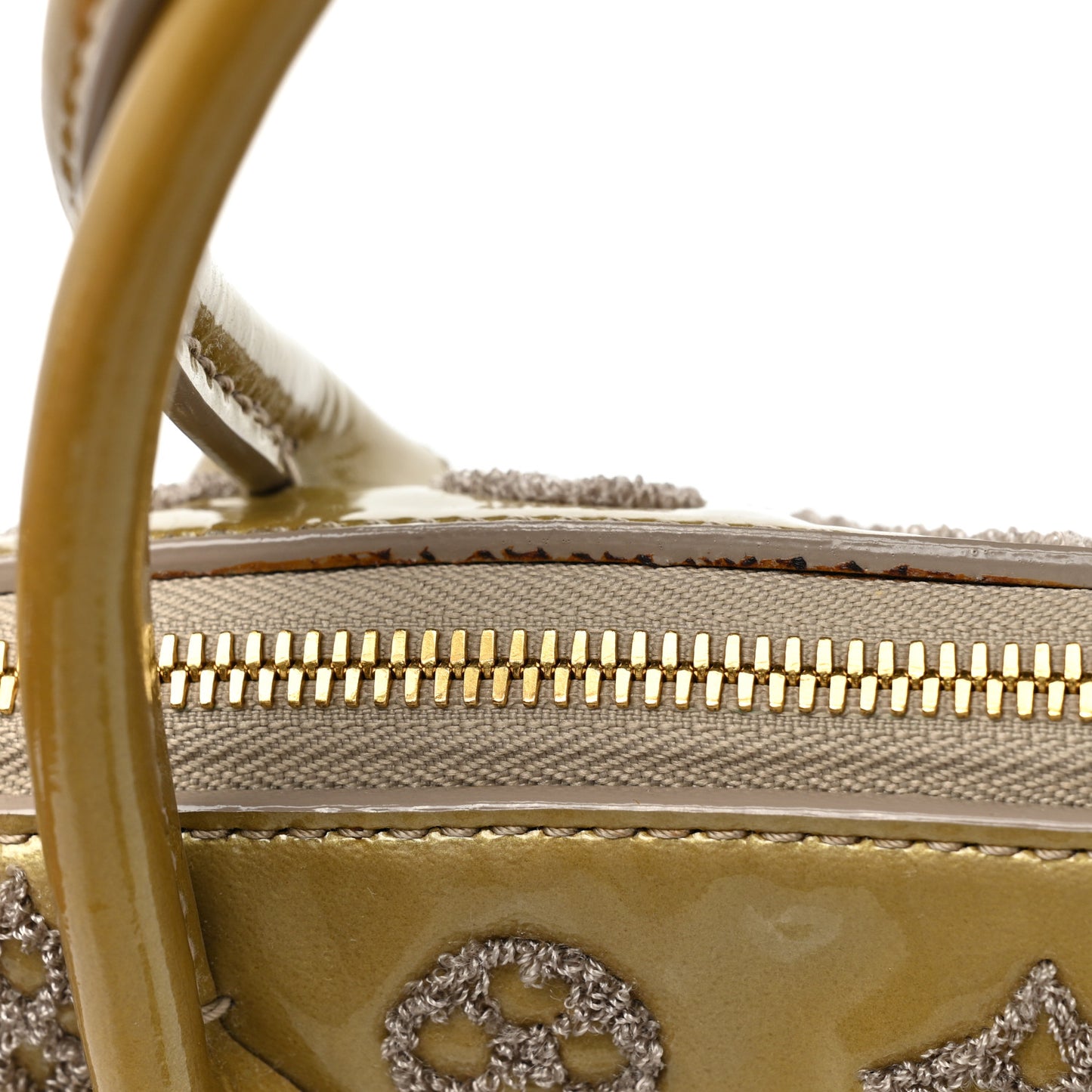 Patent Lambskin Fascination Lockit Moutarde