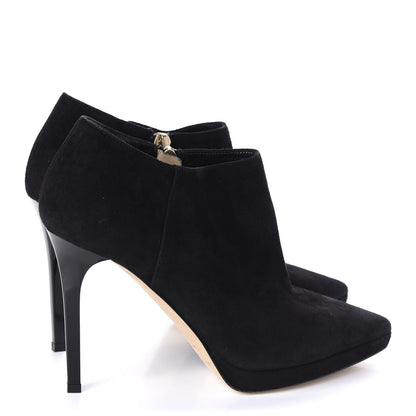 Jimmy Choo Suede Lindsey Sue 100 Ankle Boots 36 Black 4 of 10
