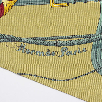 Hermes Silk Clic Clac Maxi Twilly Tilleul Viex Rose Aqua 4 of 5