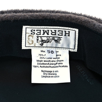 Hermes Alpaca Wool Womens Vauban Cap 58 7 of 7