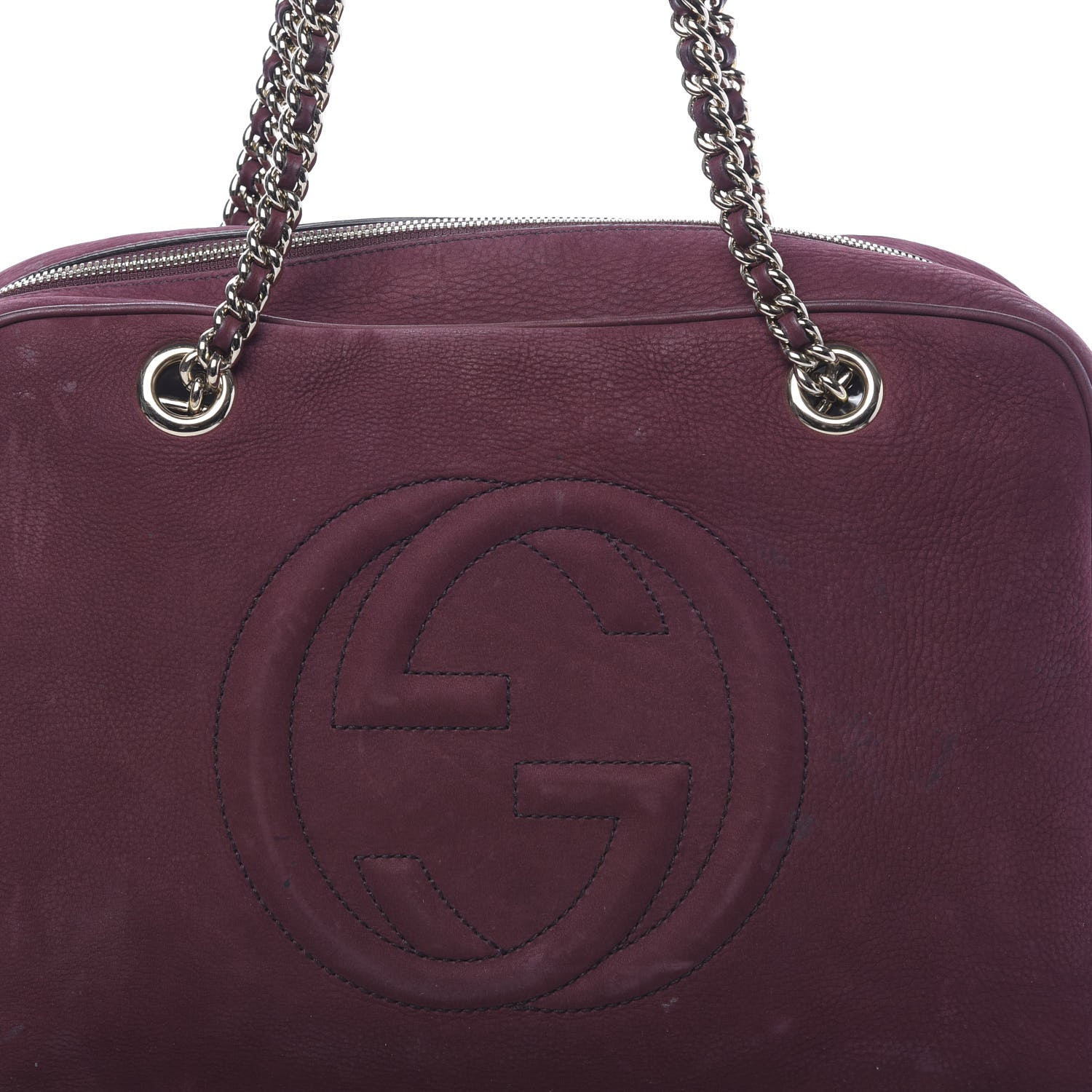Gucci Vitello Range Medium Soho Bowler Burgundy 22 of 36