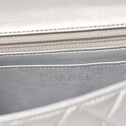 Chanel Metallic Lambskin Quilted Mini Rectangular Flap Silver 6 of 9