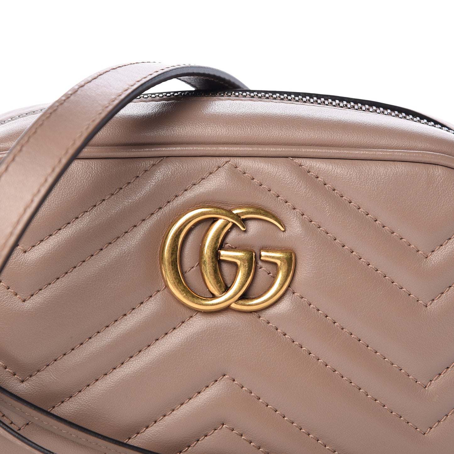 Calfskin Matelasse Mini GG Marmont Chain Shoulder Bag Porcelain Rose