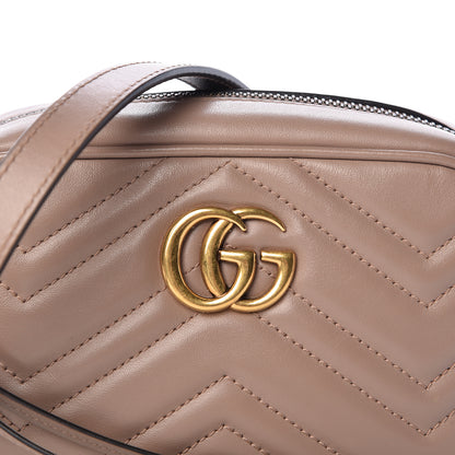 Gucci Calfskin Matelasse Mini GG Marmont Chain Shoulder Bag Porcelain Rose 8 of 10