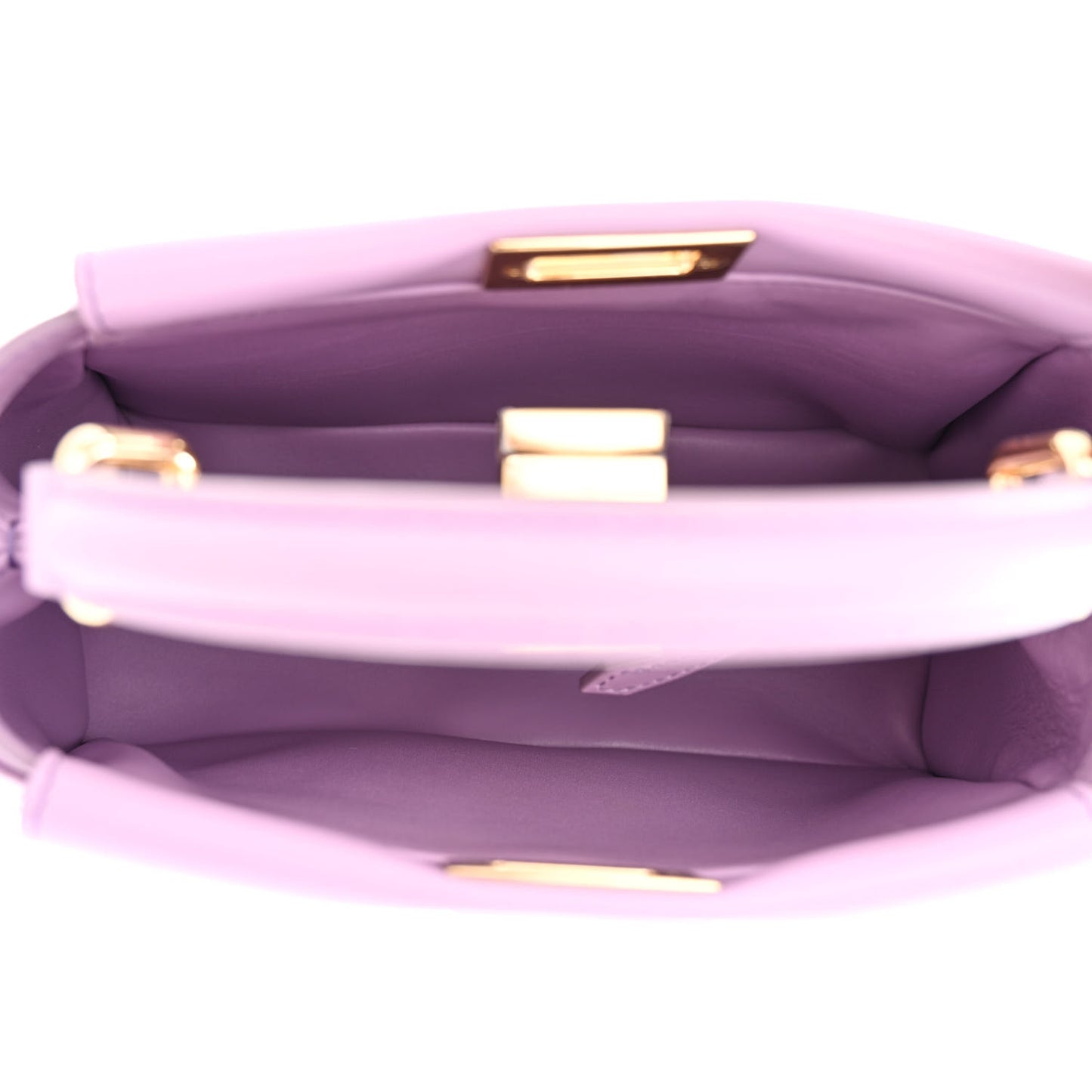 Nappa Stacked Bar Mini Peekaboo Iconic Satchel Violetta