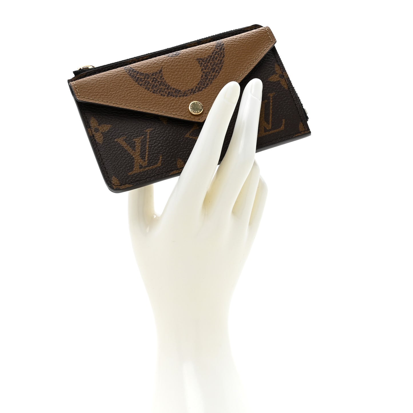 Reverse Monogram Recto Verso Card Holder Brown