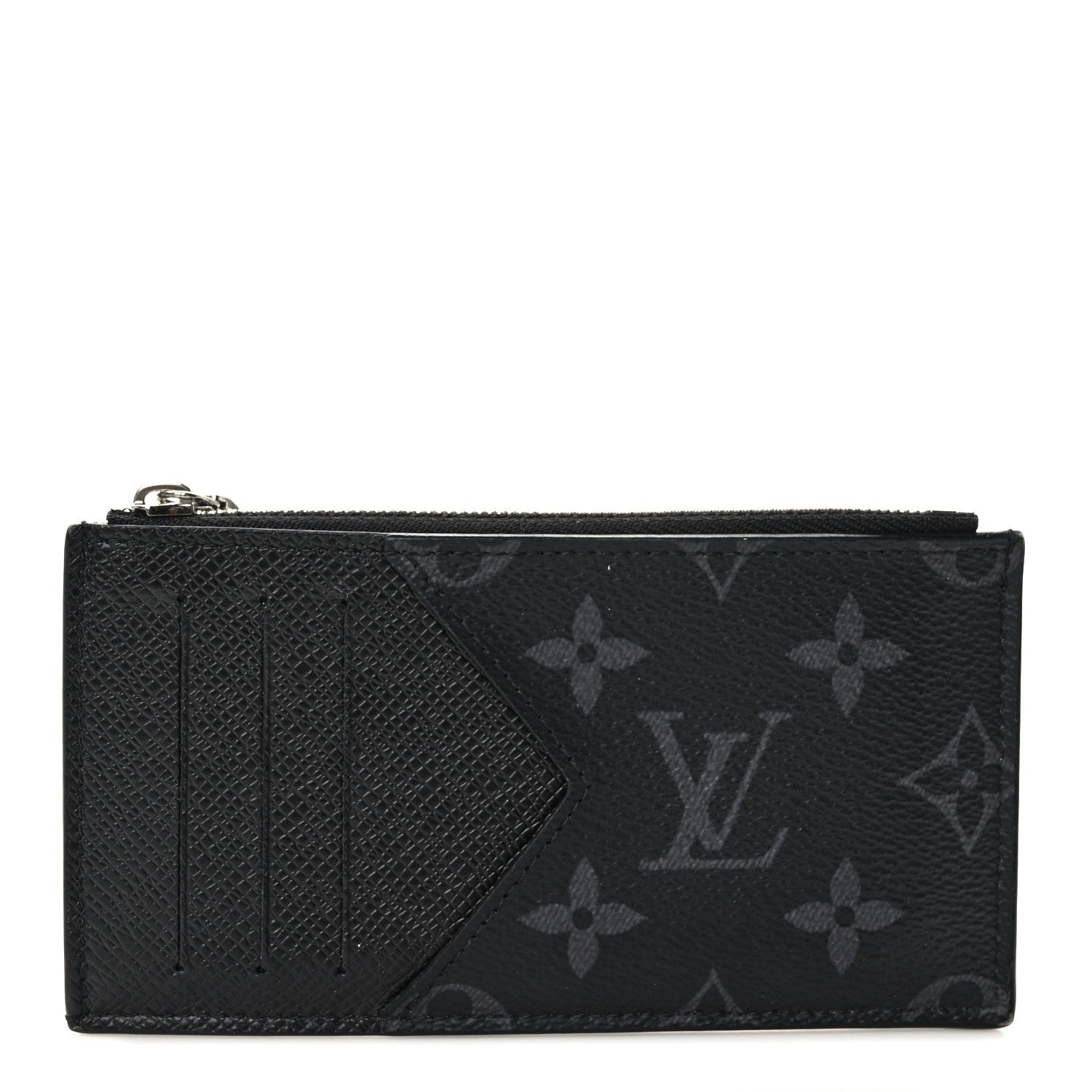 Louis Vuitton Reverse Monogram Eclipse Taiga Coin Card Holder 1 of 6