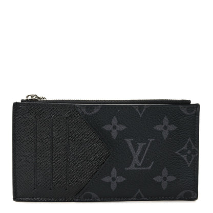 Louis Vuitton Reverse Monogram Eclipse Taiga Coin Card Holder 1 of 6
