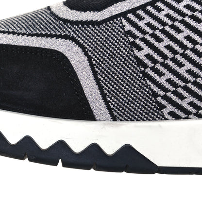 Hermes Knit Bi-Color Womens Addict Sneakers 39 Black White 14 of 17