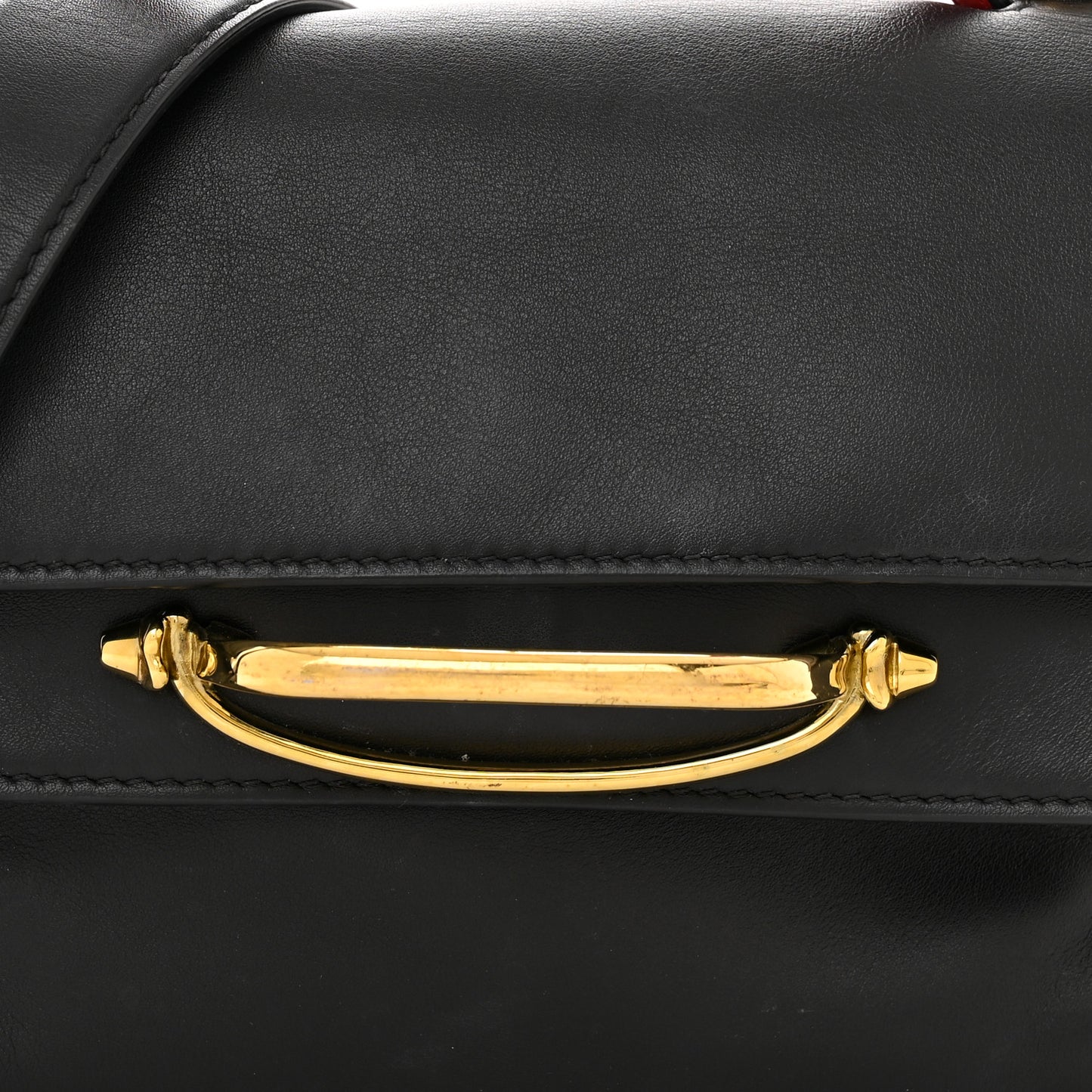 Calfskin The Small Story Bag Black Red