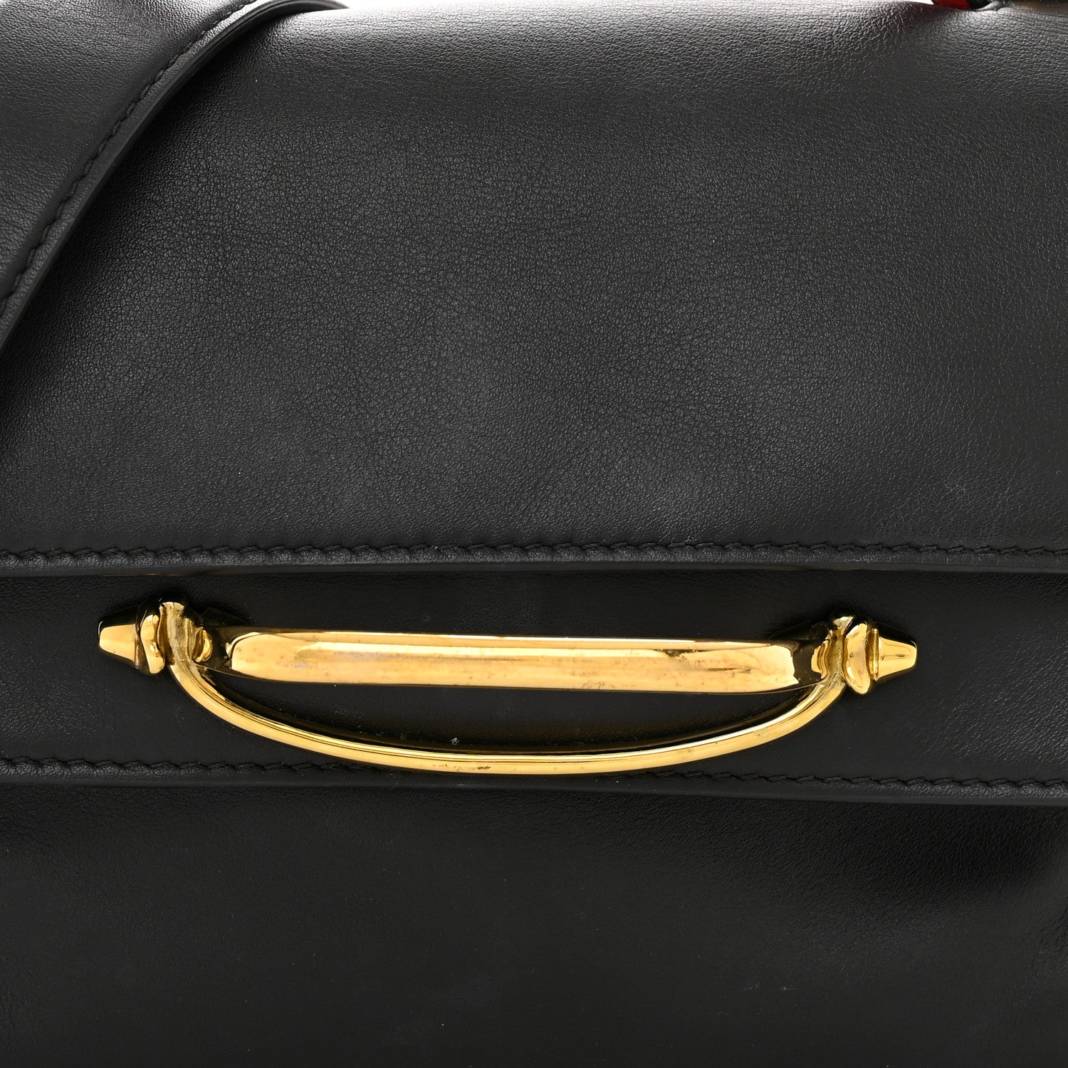Alexander McQueen Calfskin The Small Story Bag Black Red 8 of 14