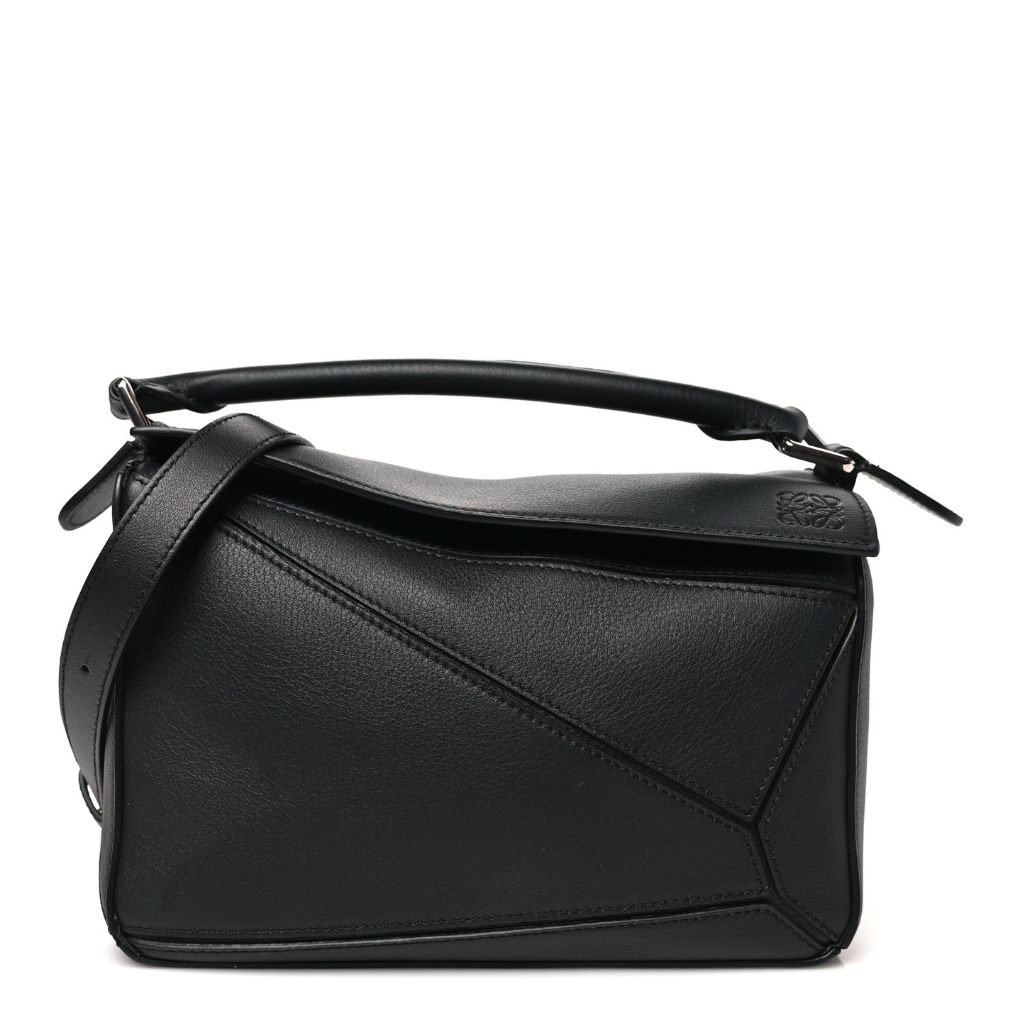 Calfskin Small Puzzle Bag Black