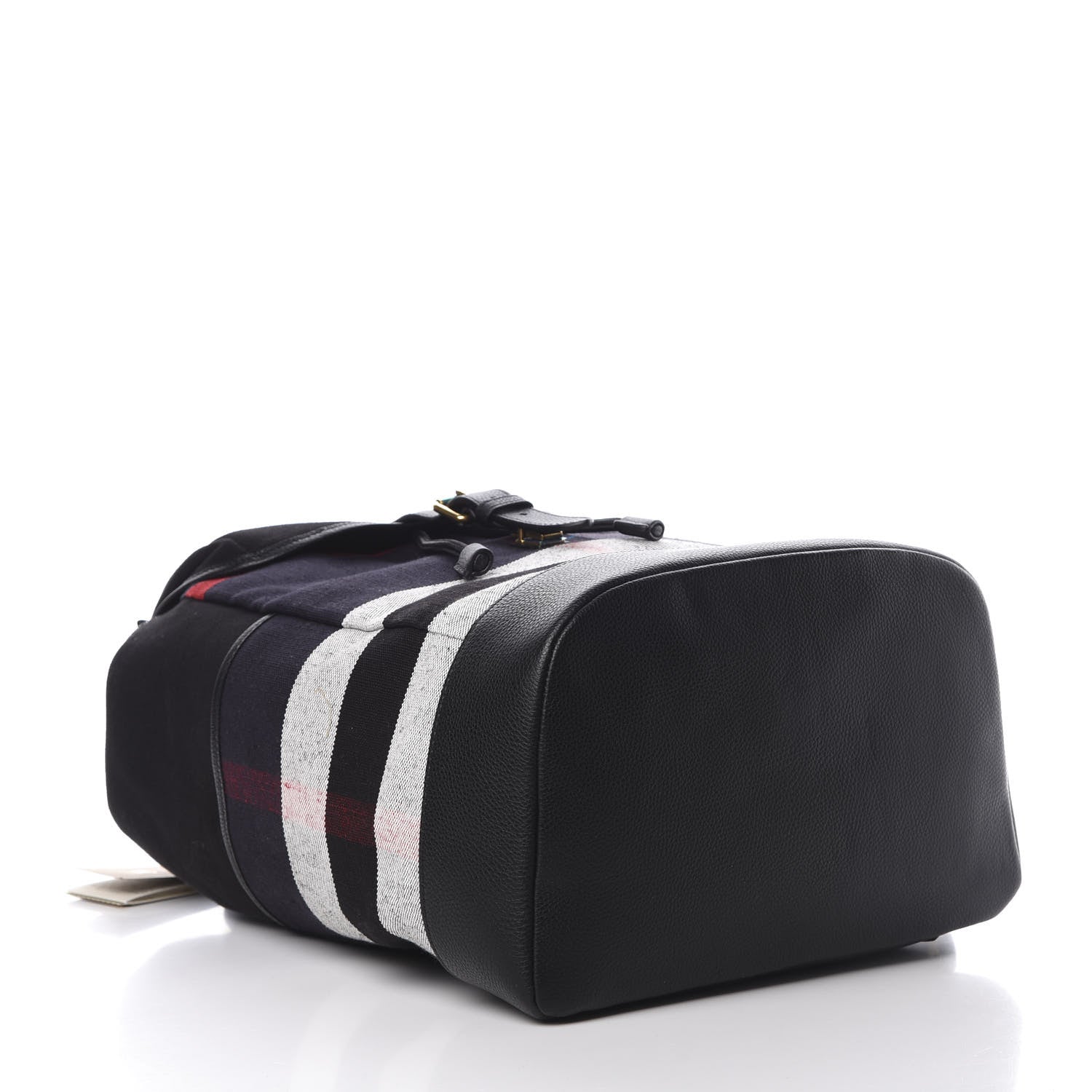 Burberry Overdyed Canvas Mega Check Drifton Backpack Black 3 of 10