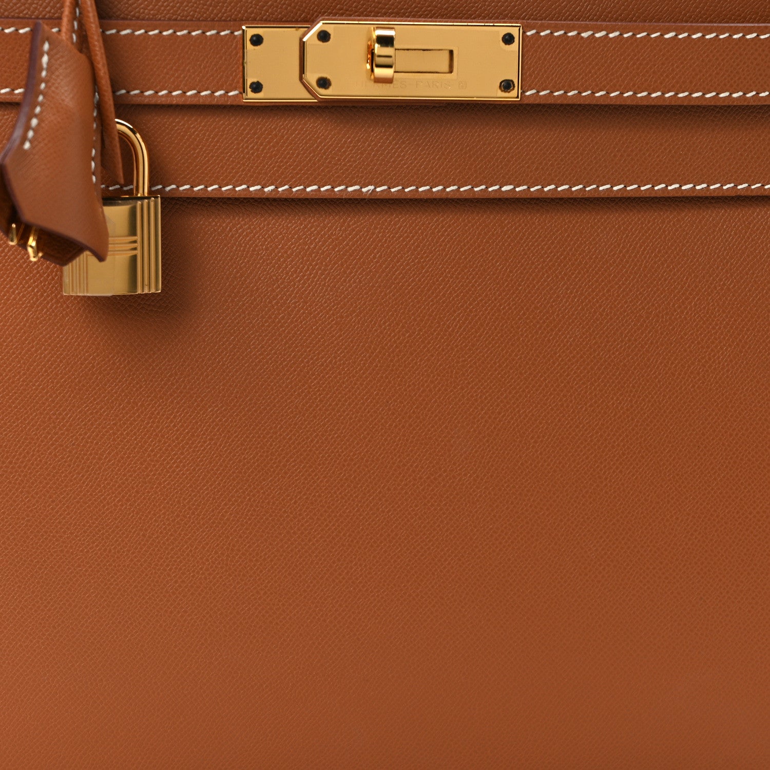 Hermes Madame Calfskin Kelly Sellier 28 Gold 7 of 11