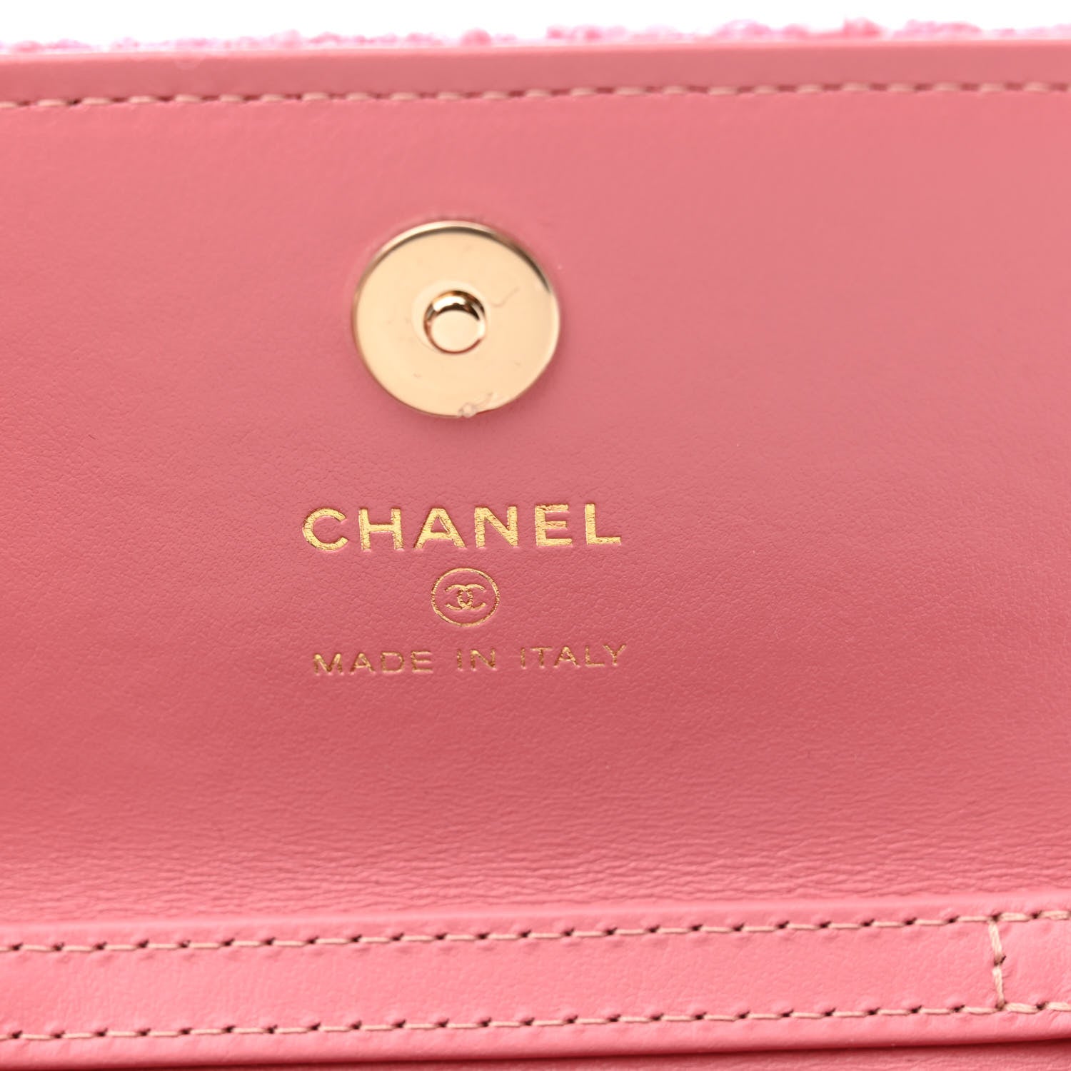 Chanel Tweed Quilted Flap Chain Waist Bag Pink 7 of 13