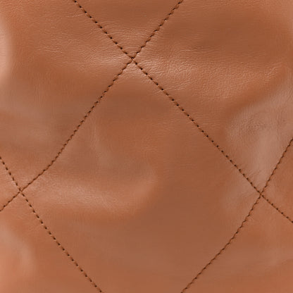 Chanel Shiny Calfskin Quilted Chanel 22 Brown 10 of 12