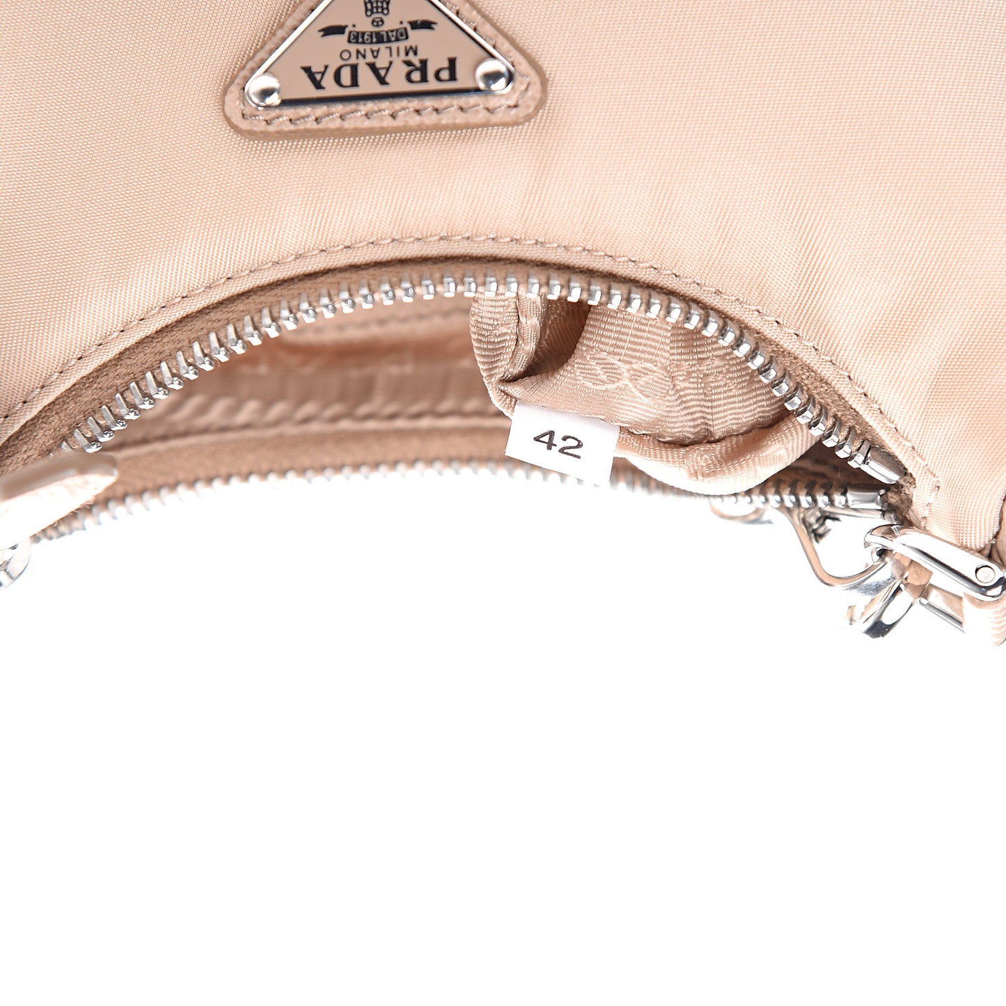 Tessuto Nylon Saffiano Mini Re-Edition 2000 Shoulder Bag Cammeo