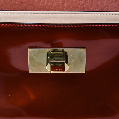 Chloe Patent Calfskin Small Sally Flap Bag Copper Red 6 of 9