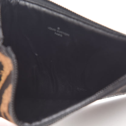 Louis Vuitton Monogram Animal Print Felicie Chain Wallet Zippered Insert 6 of 7