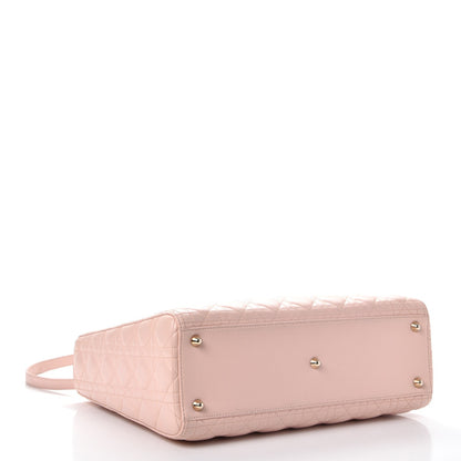 Christian Dior Lambskin Cannage Large Lady Dior Light Pink 4 of 13